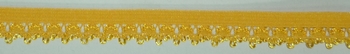 Elastisch Lingeriekant bloemmotief 15mm (50 m), Maisgeel 139